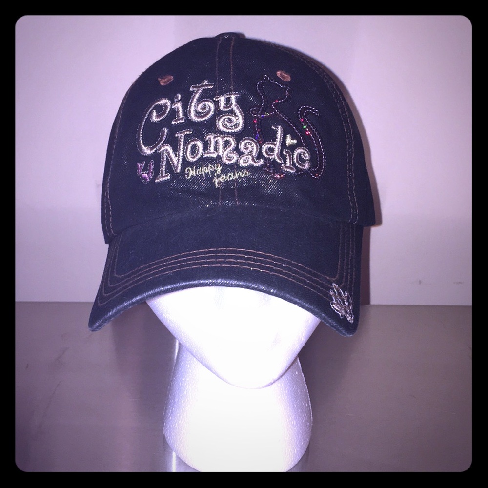 Y2K Sparkly Denim baseball hat by City Nomadic